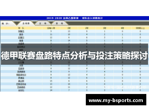 德甲联赛盘路特点分析与投注策略探讨